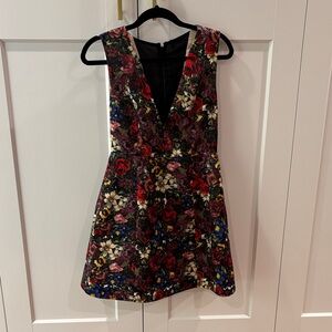 Alice + Olivia Multicolor Floral Mini Dress